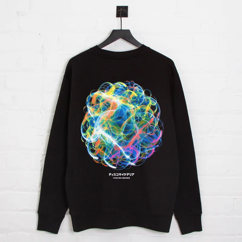Orb 046 Disco Psychedelia Back Print - Sweatshirt - Black