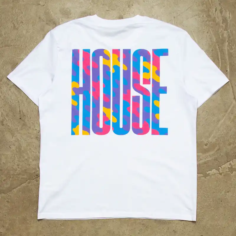 Haze Higher House Front Print - Tshirt - White