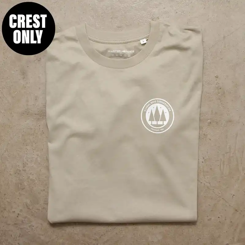 Crest Illegal Rave Conservation - Tshirt - Stone