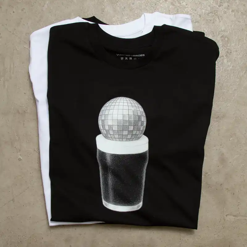 Disco Stout Front - Tshirt - Black
