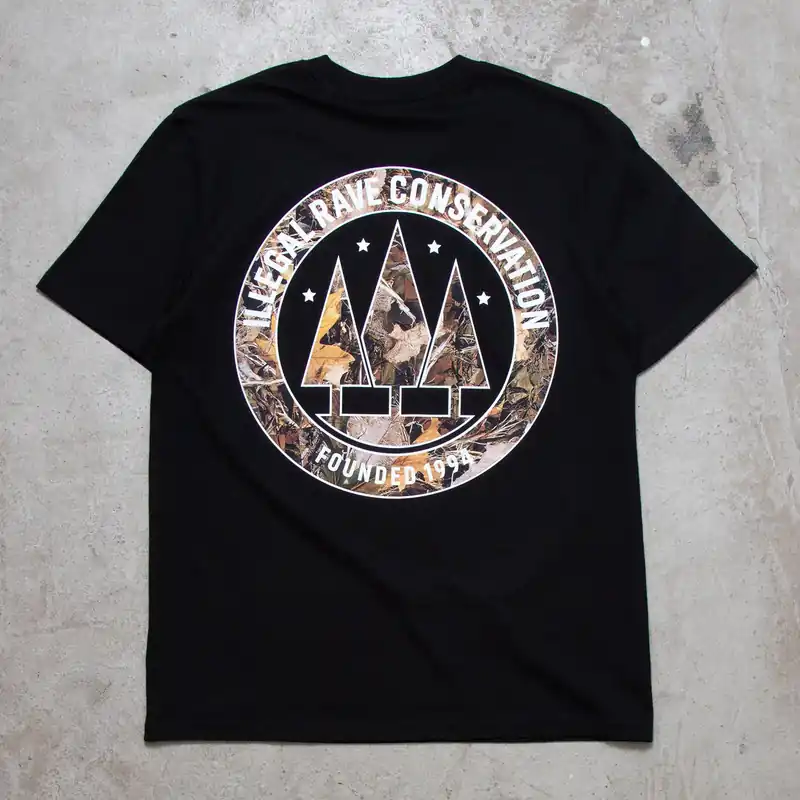Realtree Illegal Rave Back Print - Tshirt - Black