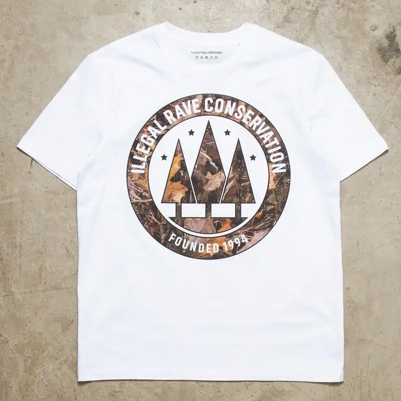 Realtree Illegal Rave Front Print - Tshirt - White