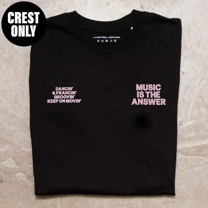 Ltd Crest Music Answer - Tshirt - Black