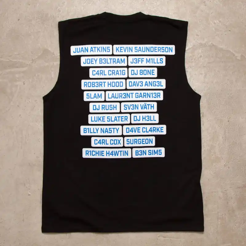Pt1 Techno Evolution Back Print - Tank Tshirt - Black