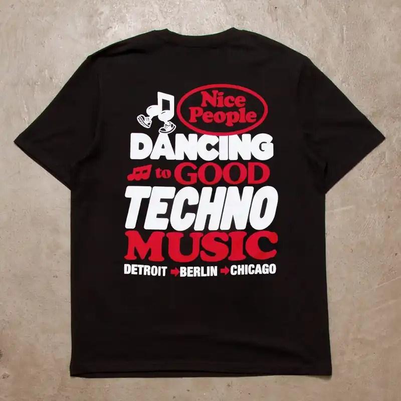 Poster Peoples Techno Back Print - Tshirt - Black