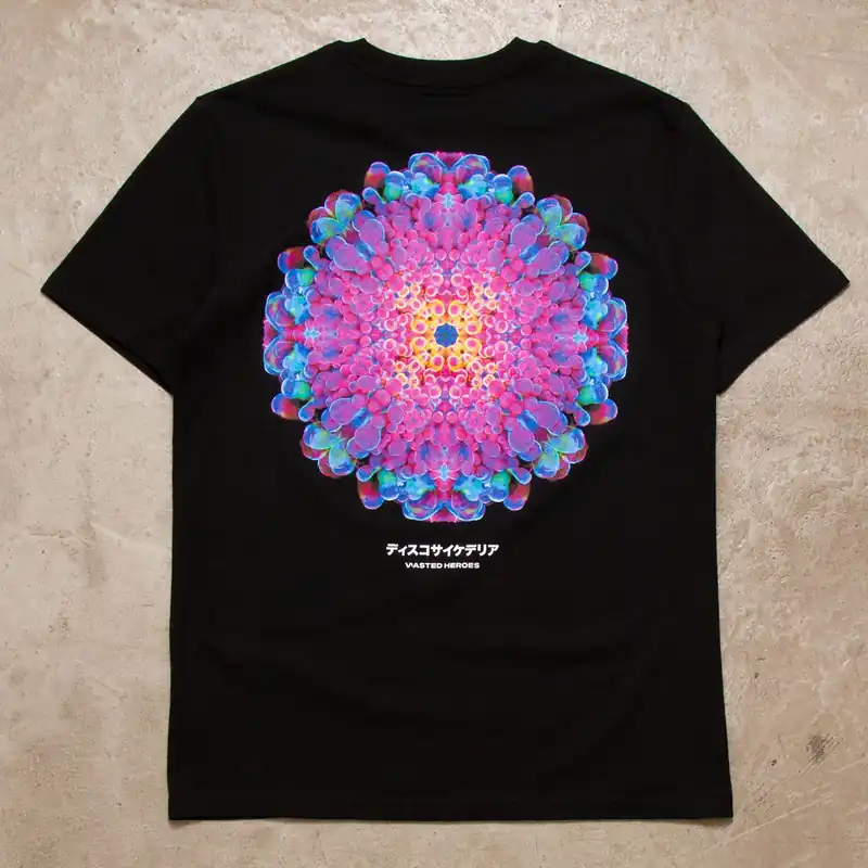 054 Orb Disco Psychedelia Back Print - Tshirt - Black
