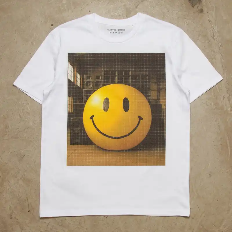 Warehouse Smiley Trip Front Print - Tshirt - White