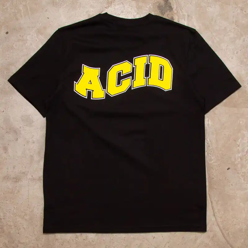 Acid Varsity Back Print - Tshirt - Black