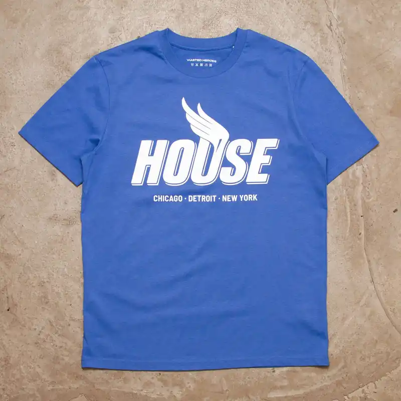 Peak House Front Print - Tshirt - Blue