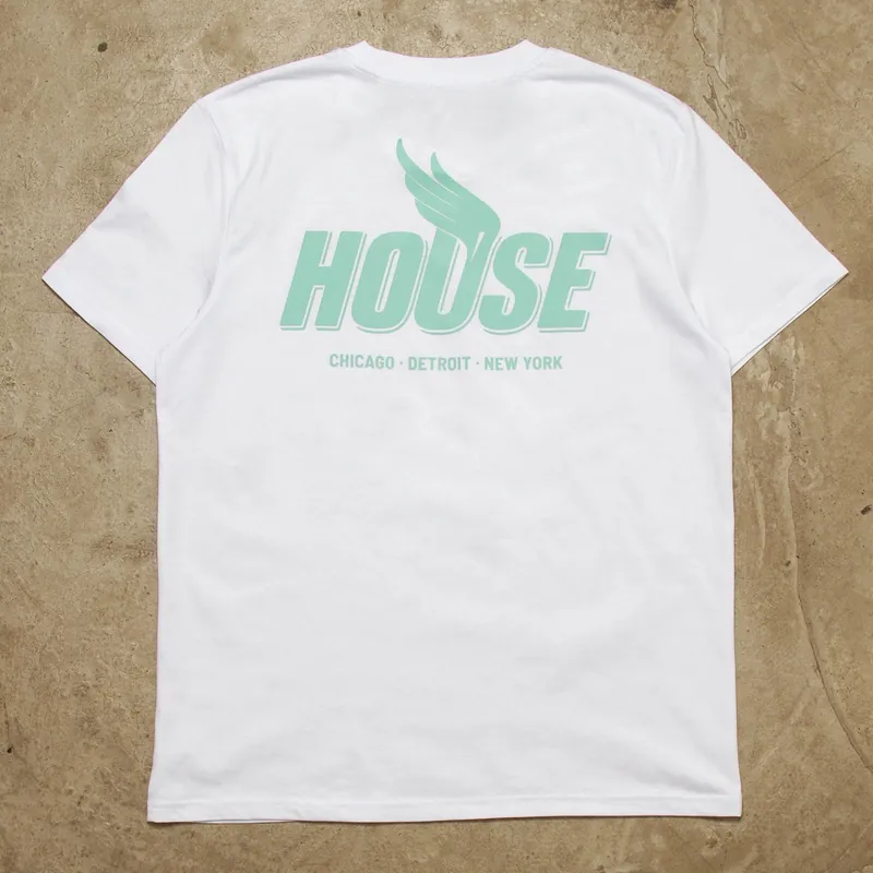Green Peak House Back Print - Tshirt - White