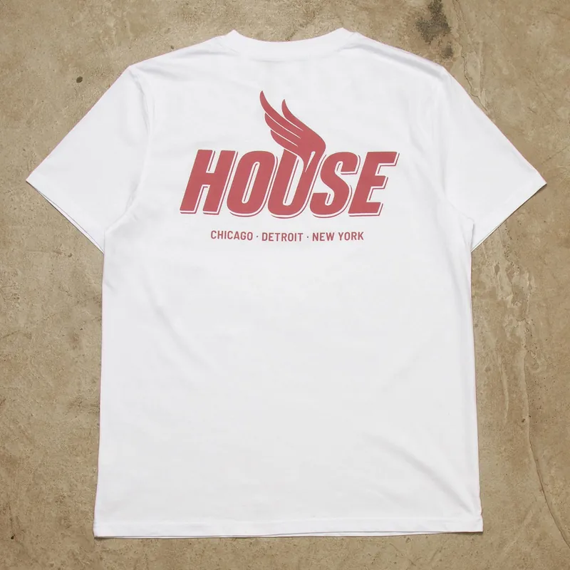 Red Peak House Back Print - Tshirt - White