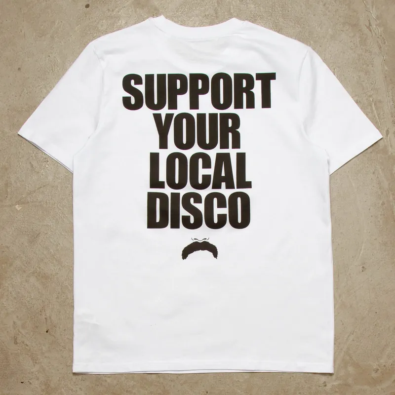 Support Your Local Disco Back Print - Tshirt - White