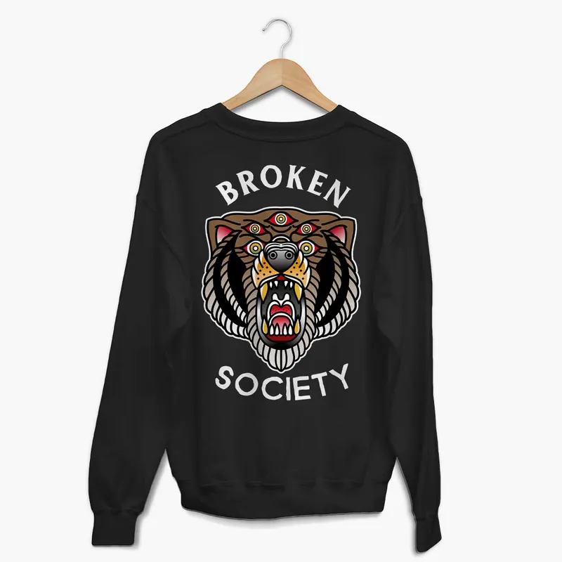 Brown Bear Sweatshirt (Unisex) - Broken Society UK