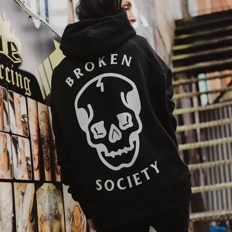 Skull Hoodie (Unisex) - Broken Society UK