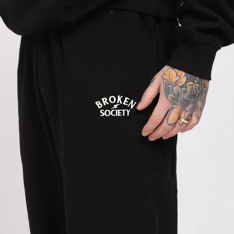 Broken Society Embroidered Joggers (Unisex) - Broken Society UK