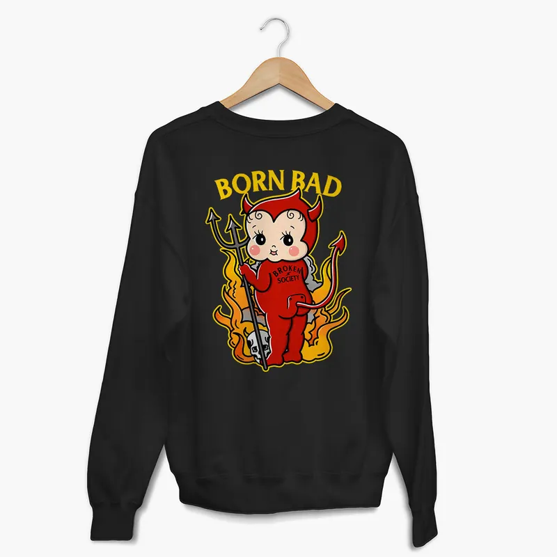 Born Bad Devil Sweatshirt (Unisex) - Broken Society UK