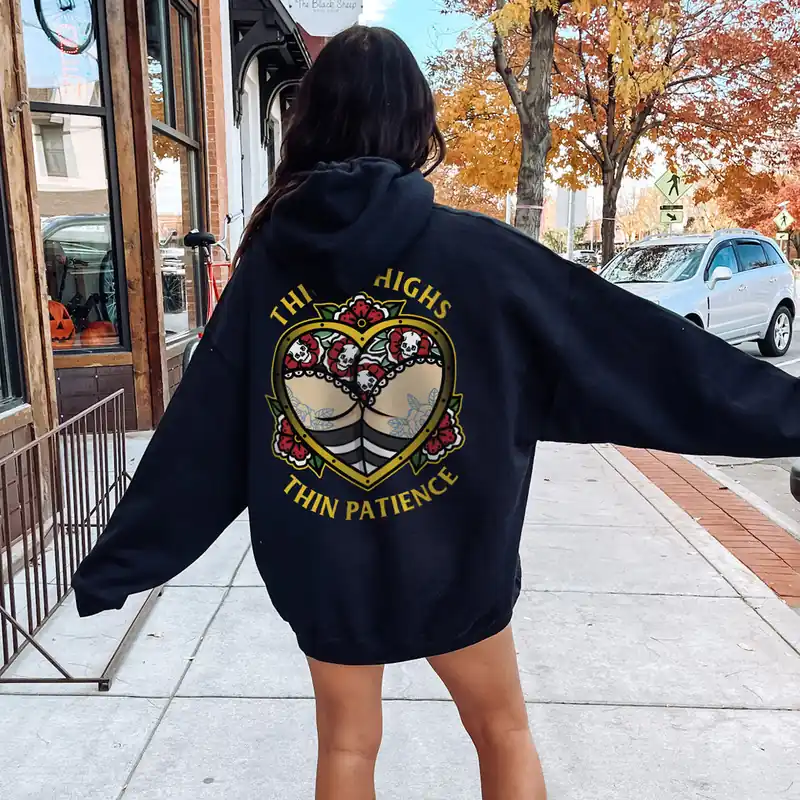 Thick Thighs Thin Patience Hoodie (Unisex) - Broken Society UK