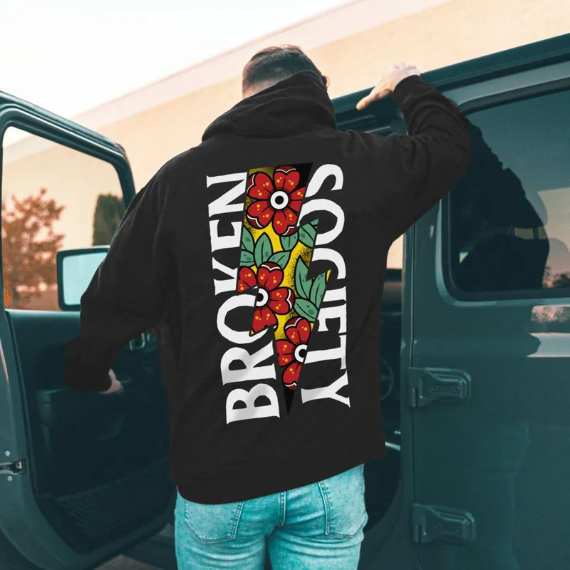 Flower Power Hoodie (Unisex) - Broken Society UK