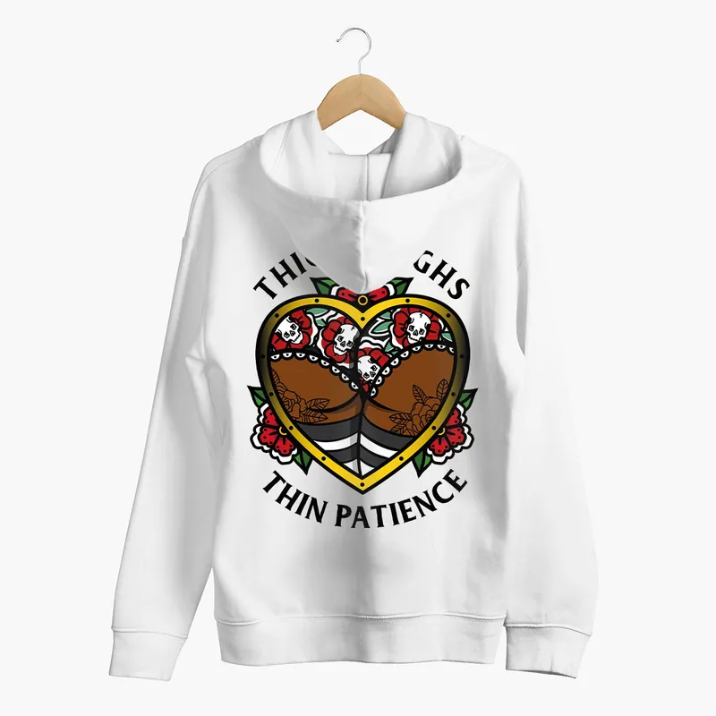 Thick Thighs Thin Patience Hoodie (Unisex) - Broken Society UK