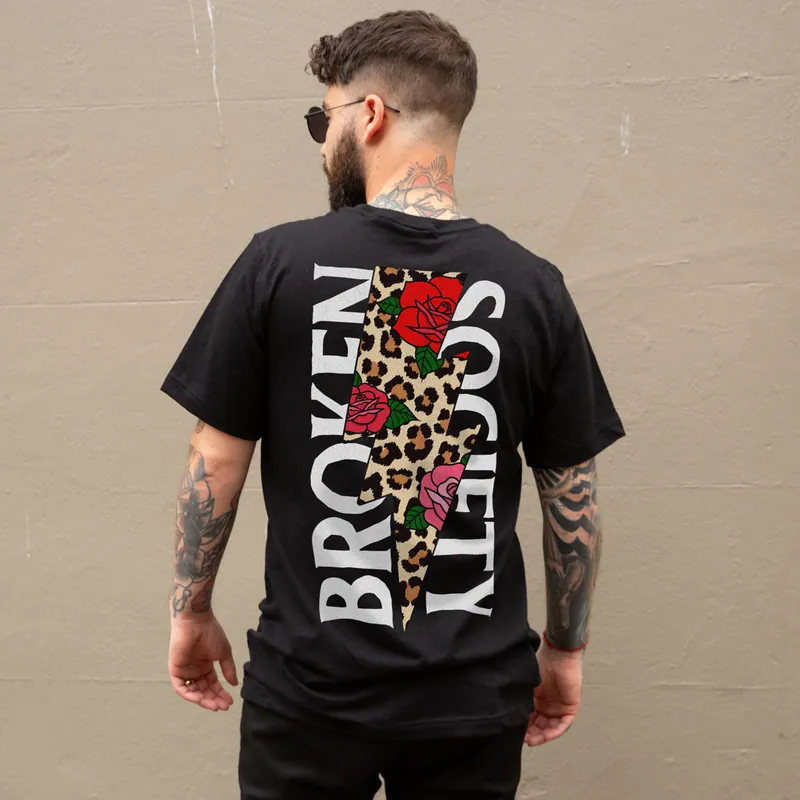 Roses And Animal Print T-Shirt (Unisex)