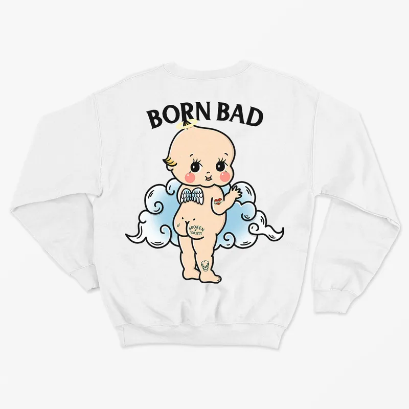Born Bad Angel Kids Sweatshirt (Unisex) - Broken Society