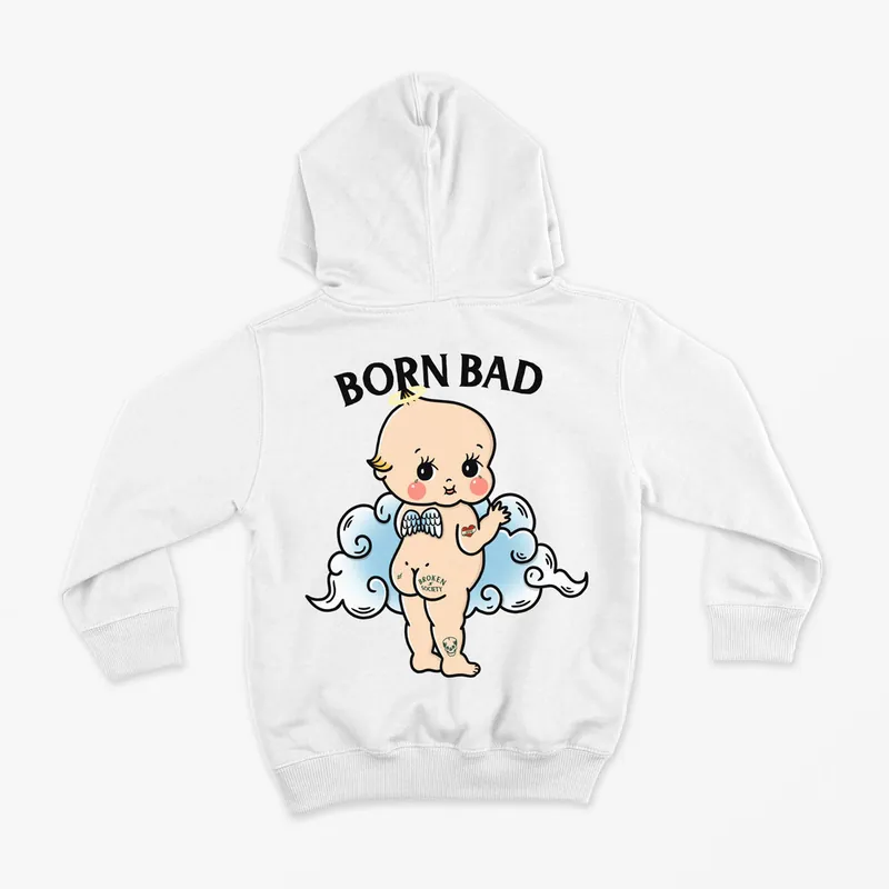 Born Bad Angel Kids Hoodie (Unisex) - Broken Society