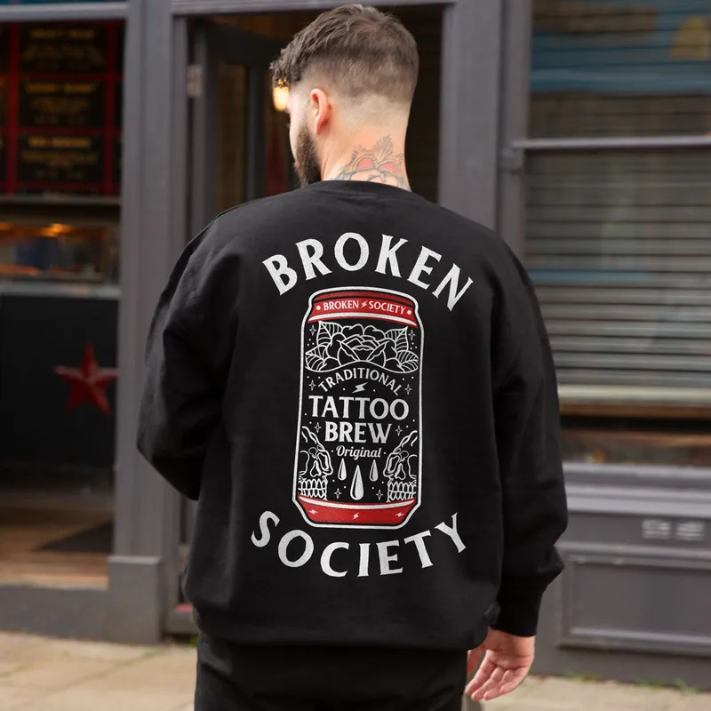 Tattoo Brew Back Print Sweatshirt (Unisex) - Broken Society UK