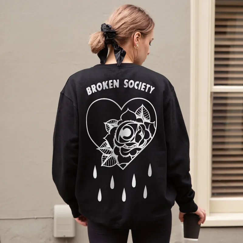 Bleeding Heart Sweatshirt (Unisex) - Broken Society UK