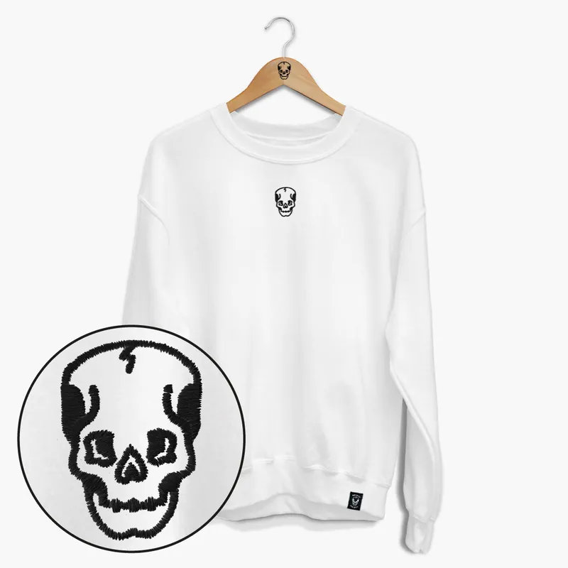 Skull Embroidered Sweatshirt (Unisex) - Broken Society UK