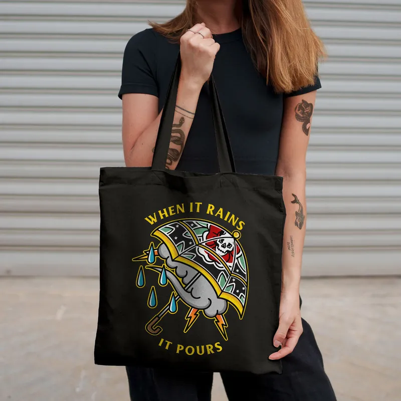 When It Rains It Pours Strong-As-Hell Tote Bag