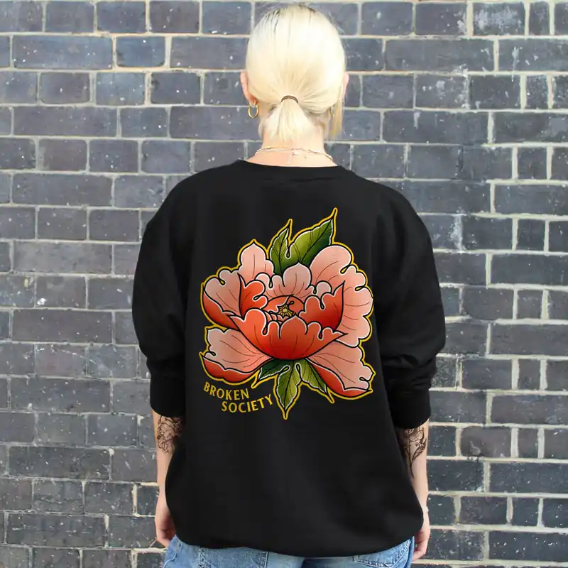 Peony In Bloom II Sweatshirt (Unisex) - Broken Society UK