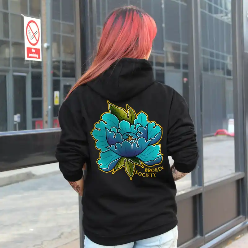 Peony In Bloom I Hoodie (Unisex) - Broken Society UK
