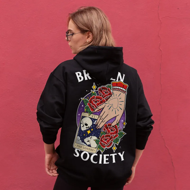 The Lovers Tarot Hoodie (Unisex) - Broken Society UK