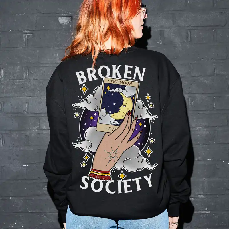 The Moon Tarot Sweatshirt (Unisex) - Broken Society UK
