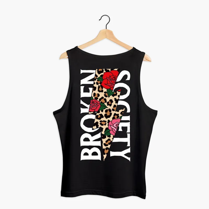 Roses And Animal Print Tank (Unisex) - Broken Society
