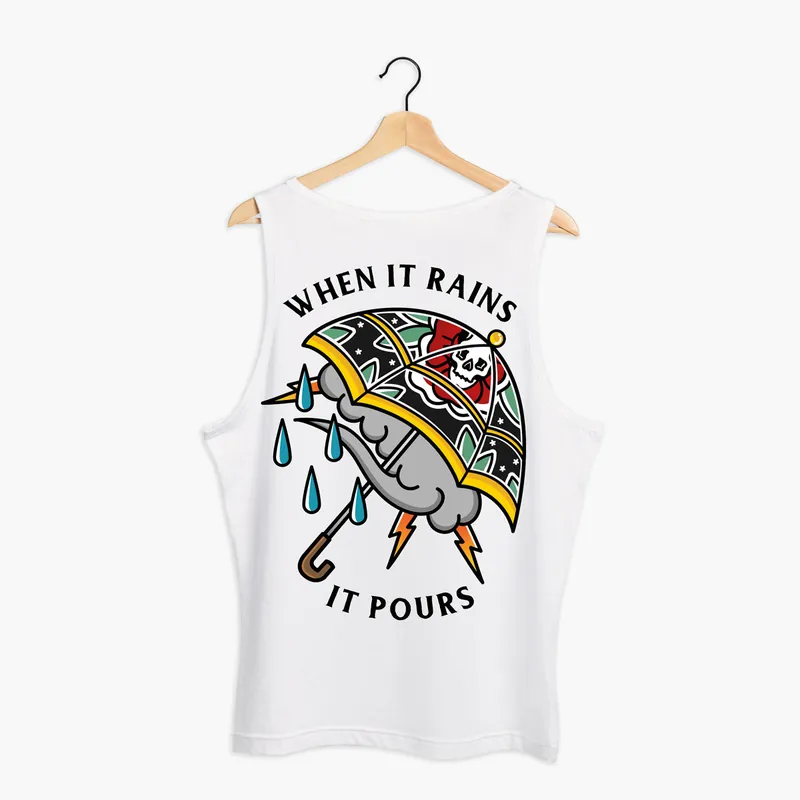 When It Rains It Pours Tank (Unisex) - Broken Society