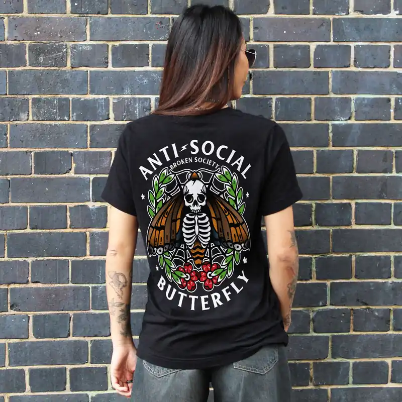 Anti-Social Butterfly T-Shirt (Unisex)
