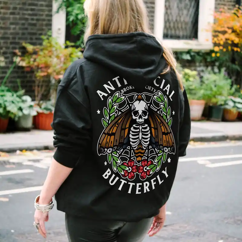Anti-Social Butterfly Hoodie (Unisex)