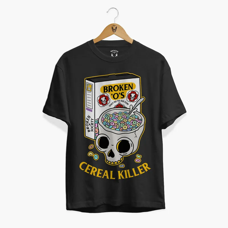 Cereal Killer Front Print T-Shirt (Unisex)