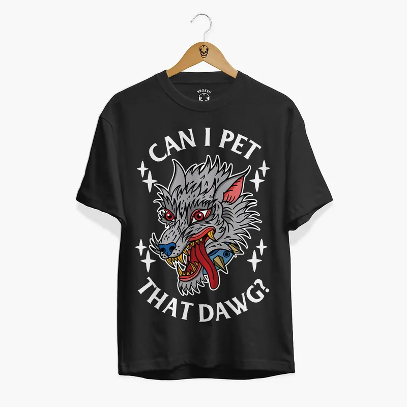Pet That Dawg Front Print T-Shirt (Unisex)