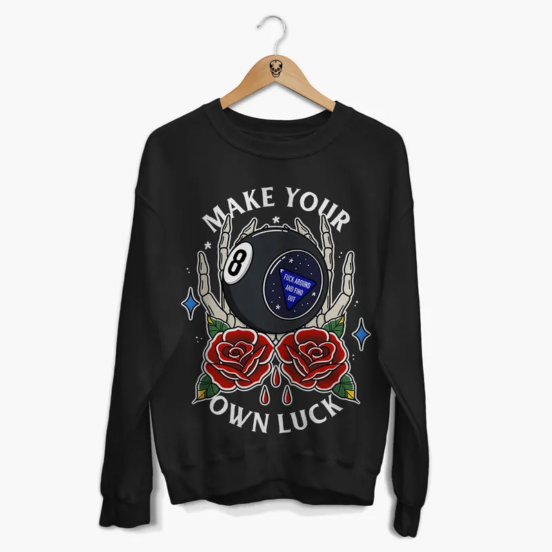Magic 8 Ball Front Print Sweatshirt (Unisex) - Broken Society UK