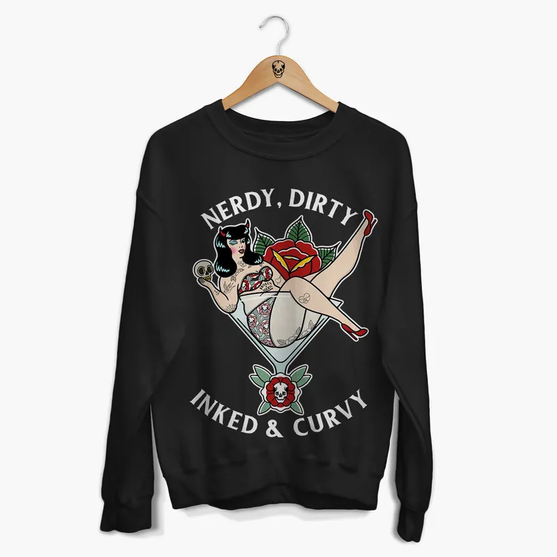 Nerdy Dirty Front Print Sweatshirt (Unisex) - Broken Society UK