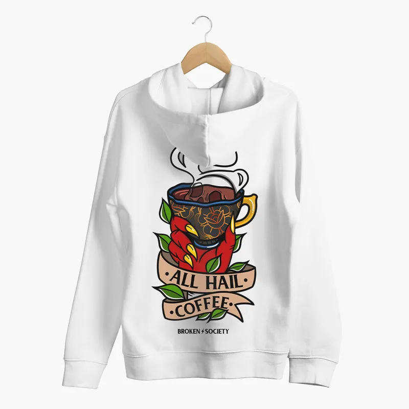 All Hail Coffee Hoodie (Unisex) - Broken Society UK