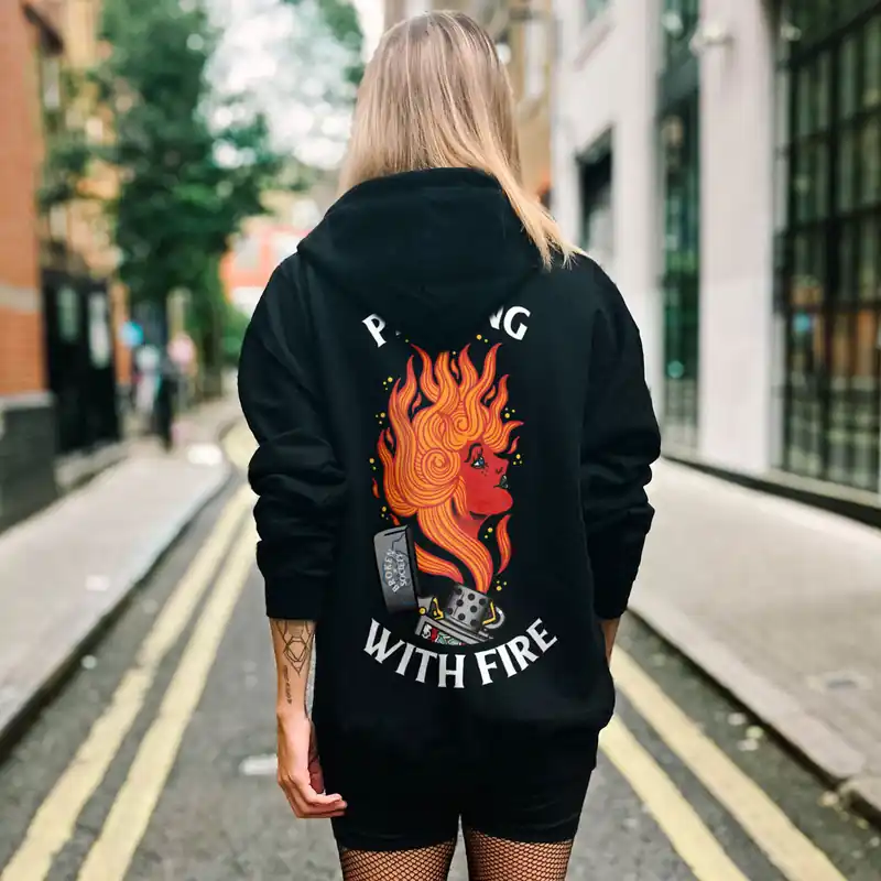Playing With Fire Hoodie (Unisex) - Broken Society UK