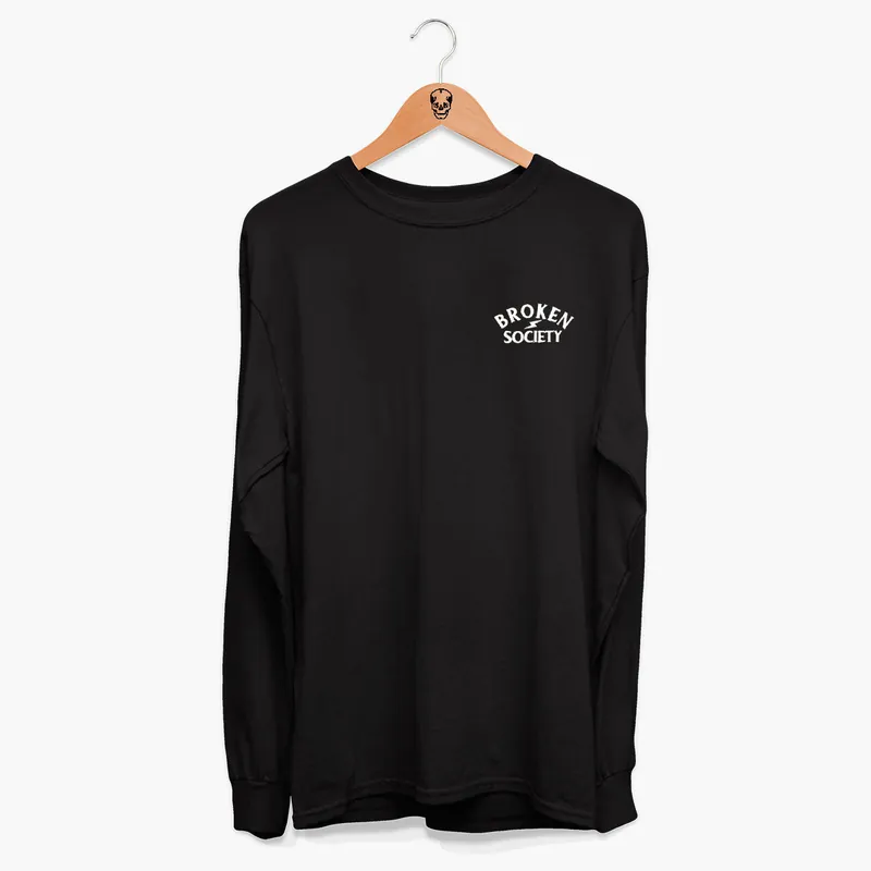 Broken Society Embroidered Long Sleeve T-Shirt (Unisex)