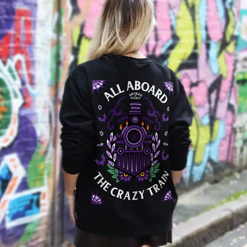 Crazy Train Sweatshirt (Unisex) - Broken Society UK