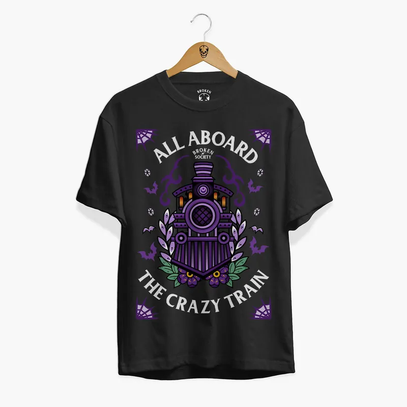 Crazy Train Front Print T-Shirt (Unisex)