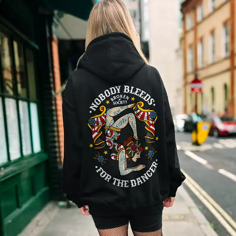 Nobody Bleeds For The Dancer Hoodie (Unisex) - Broken Society UK