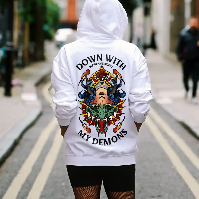 My Demons Are Down Hoodie (Unisex) - Broken Society UK