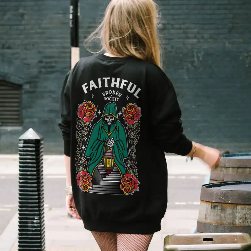 Born To Be A Faithful Sweatshirt (Unisex) - Broken Society UK